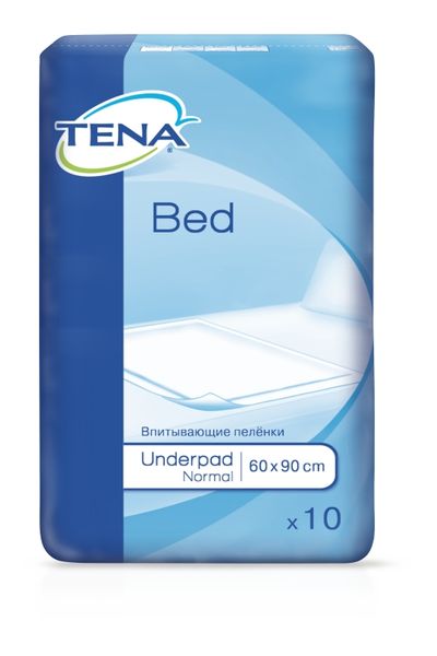 Пеленки (простыни) Tena (Тена) Bed Underpad Normal 60х90см. 10шт. тена простыни бед underpad впитывающие 60х90см 30 шт