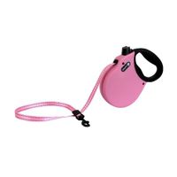 Рулетка лента для собак весом до 20кг антискользящая ручка розовая Adventure Alcott 5м (S) миниатюра