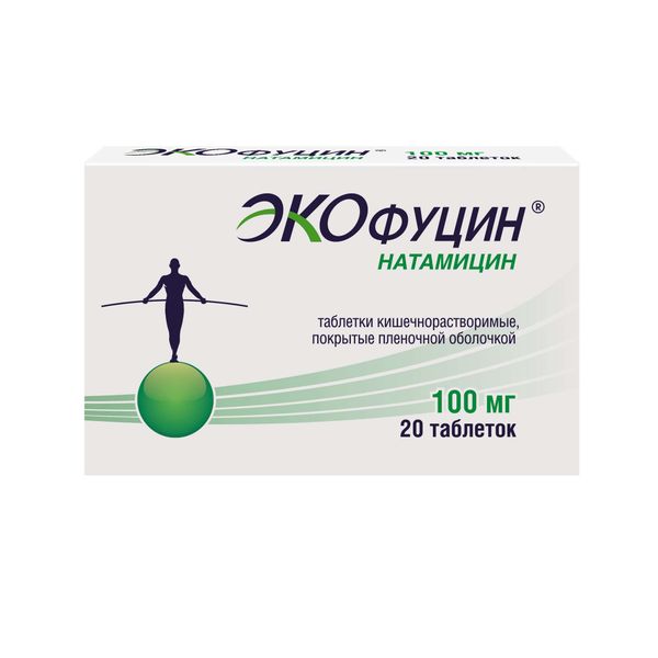 Экофуцин таблетки кишечнораств. п/о плен. 100мг 20шт