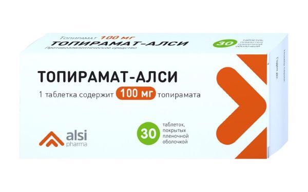 Топирамат-АЛСИ таблетки п/о плен. 100мг 30шт