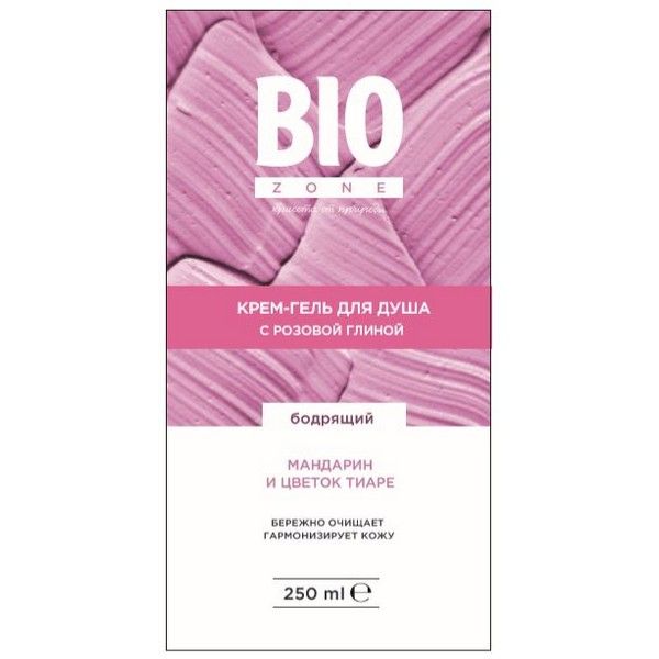 Крем-гель для душа с розовой глиной бодрящий BioZone/Биозон 250мл