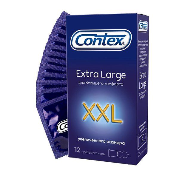 Купить Презервативы Contex (Контекс) Extra Large увеличенного размера XXL 12 шт., ЛРС Продактс Лтд, Великобритания