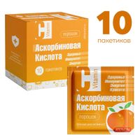 Аскорбиновая кислота вкус апельсина Аскопром порошок пак. 2,5г 10шт