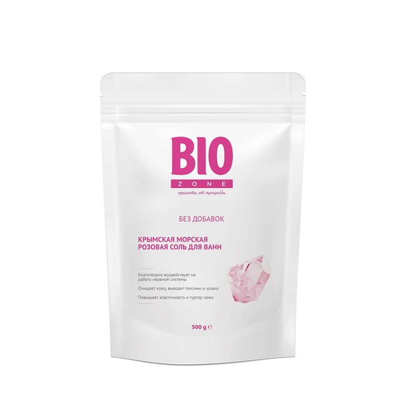 Соль для ванн Крымская морская природная розовая BioZone/Биозон 500мл