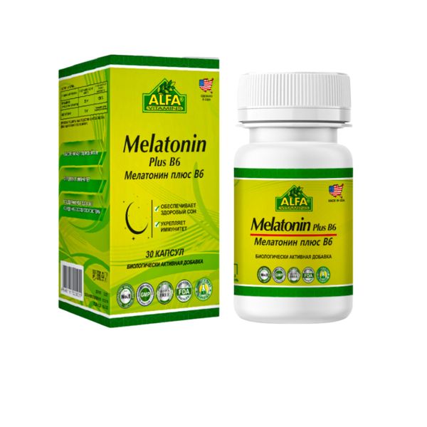 Мелатонин Плюс В6 Alfa Vitamins капсулы 650мг 30шт фото №2
