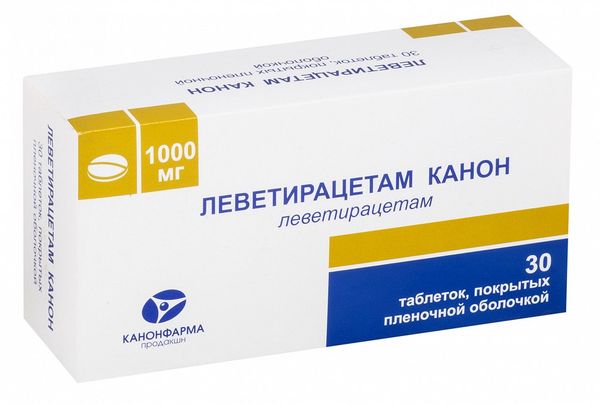 Леветирацетам Канон таблетки п/о плен. 1000мг 30шт