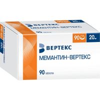 Мемантин-Вертекс таблетки п/о плён. 20мг 90шт
