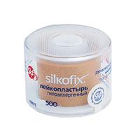 Пластырь Silkofix (Силкофикс) гипоаллергенный на тканевой основе 5x500 см. телесный, миниатюра