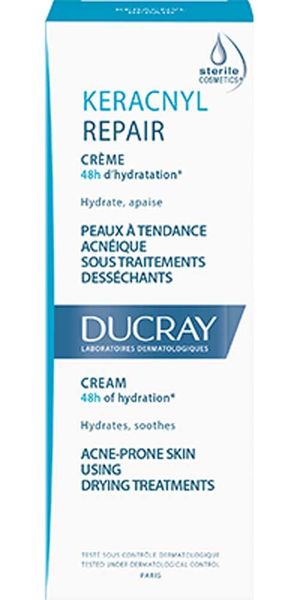 Крем Ducray (Дюкрэ) Keracnyl Repair восстанавливающий для проблемной кожи, склонной к акне 50 мл