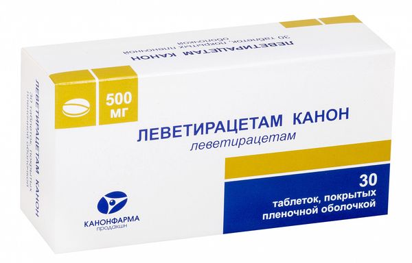 Леветирацетам-Канон таблетки п/о плен. 500мг 30шт