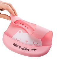 Слюнявчик нагрудник для кормления силиконовый Mother Care розовый NDCG