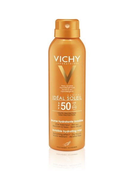 Спрей-вуаль солнцезащитный увлажняющий SPF50 Capital Ideal Soleil Vichy/Виши 200мл