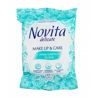 Салфетки влажные для снятия макияжа с мицеллярной водой Novita/Новита Delicate 15 шт.