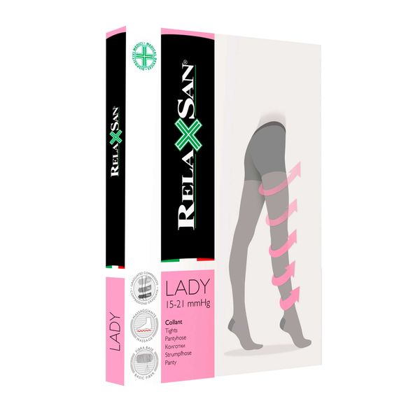 Колготки компрессионные 15-21 mmHg Relaxsan/Релаксан Lady Collant, телесные, р.4 фото №2