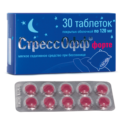 СтрессОфф Форте таблетки п/о 120мг 30шт