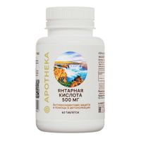 Янтарная кислота Apotheka/Апотека таблетки 1000мг 60шт, миниатюра фото №4