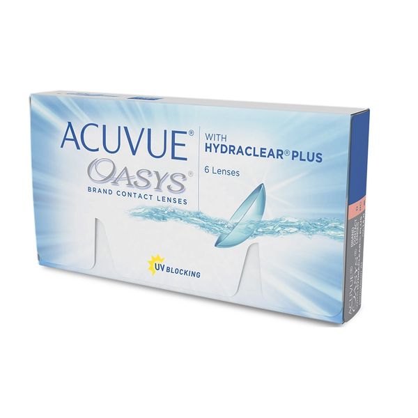 Линзы контактные Acuvue Oasys Hydraclear plus (-6.00/8.4/14.0) 6шт фото №2