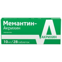 Мемантин-Акрихин таблетки п/о плен. 10мг 28шт, миниатюра фото №33