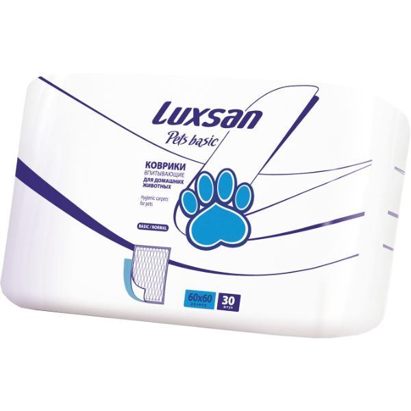 Коврики для животных Basic Luxsan 60х60см 30шт коврики для животных premium gel luxsan 40х60см 50шт
