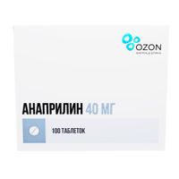 Анаприлин таблетки 40мг 100шт, миниатюра фото №2
