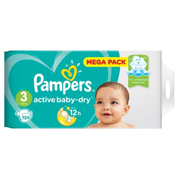 Pampers (Памперс) New Baby Dry Подгузники детские одноразовые 6-10кг 124 шт. фото №4
