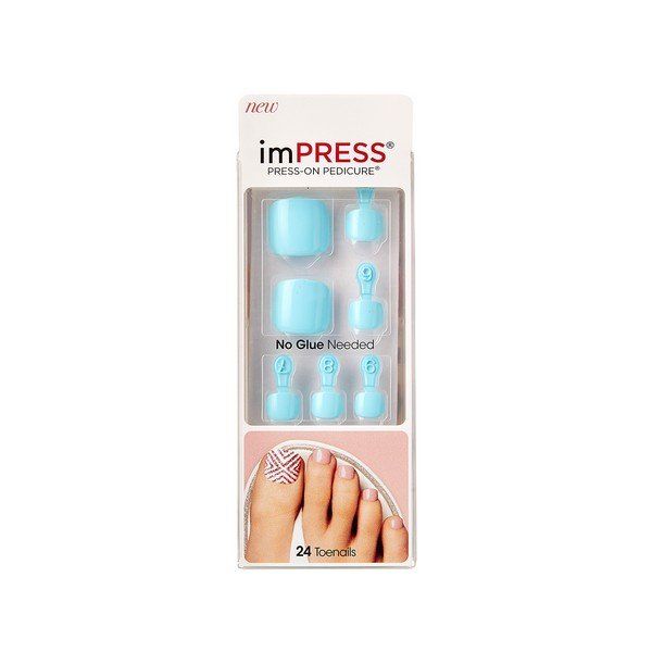 Купить Лак твердый Импрессс Педикюр Голубые мечты Impress Toe Nails BIPT030 Kiss, Kiss Products, Inс., США