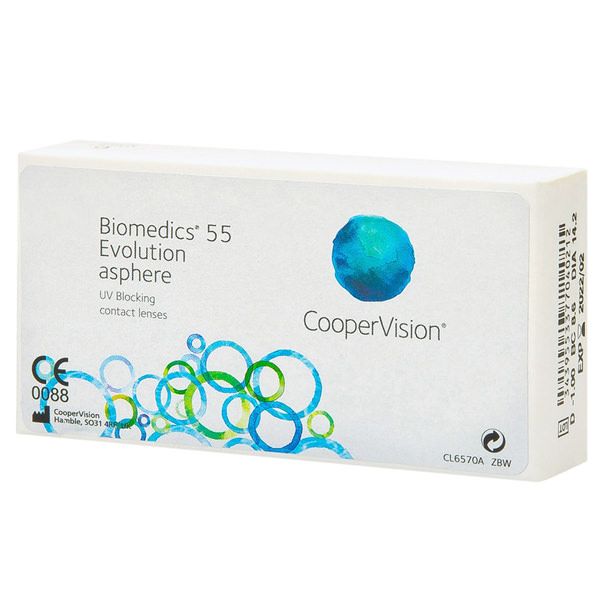 Контактные линзы biomedics 55 evolution 6 шт 8,6, -2,50 CooperVision Inc 1307766 - фото 1