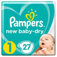 Подгузники 2-5кг New Baby-Dry Pampers/Памперс 27шт миниатюра