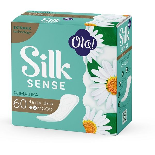 Прокладки ежедневные гигиенические женские аромат солнечная ромашка Silk Sense Daily Ola! 60шт фото №2