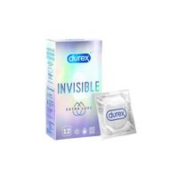 Презервативы из натурального латекса Invisible Extra Lube Durex/Дюрекс 12шт