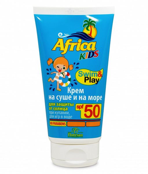Крем для защиты от солнца на суше и на море SPF50 Africa Kids Floresan/Флоресан 150мл на суше и на море