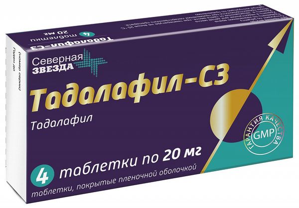 Тадалафил-СЗ таблетки п/о плен. 20мг 4шт -   лекарство .