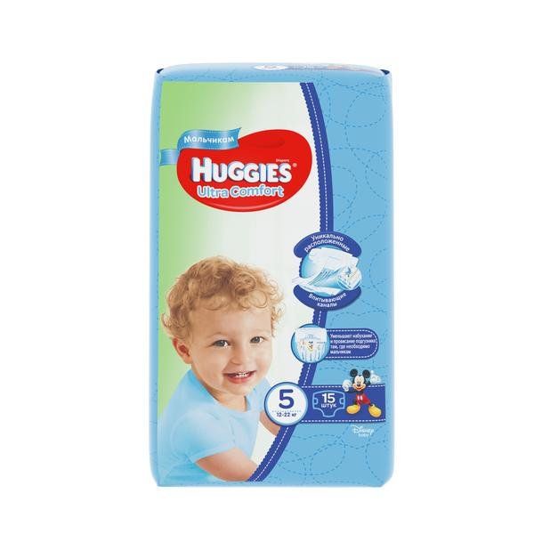 Подгузники Huggies/Хаггис Ultra Comfort для мальчиков 5 (12-22кг) 15 шт. фото №10