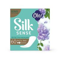Прокладки ежедневные гигиенические женские аромат лепестки акации Silk Sense Daily Deo Ola! 60шт
