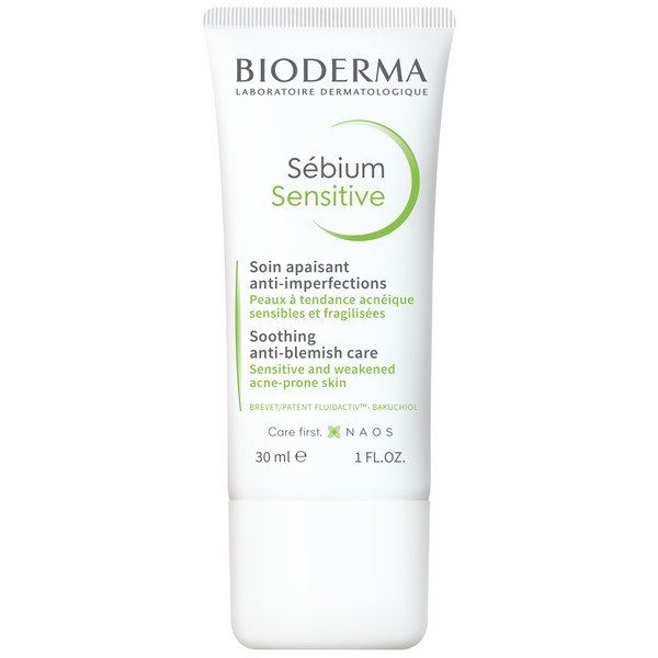 Крем для проблемной кожи лица увлажняющий и успокаивающий Sensitive Sebium Bioderma/Биодерма 30мл