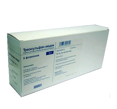 Треосульфан медак порошок для приготовления раствора для инфузий 1г фл. 5 шт.
