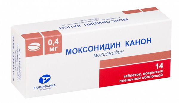 Моксонидин канон таблетки п/о плен. 0,4мг 14шт