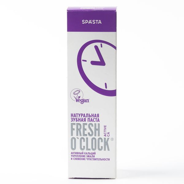 Паста зубная натуральная активный кальций Fresh O'clock Spa'Sta/Спа'Ста 90мл фото №4