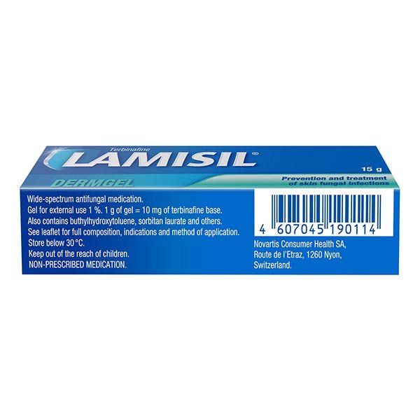 Ламизил Дермгель гель для наружного применения 1% 15г  лекарство .