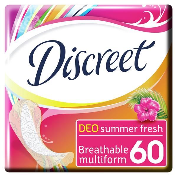 Прокладки ежедневные Discreet (Дискрит) гигиенические Summer Fresh Multiform Deo 60 шт. фото №4