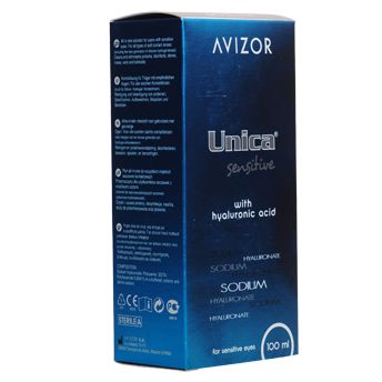 Раствор для ухода за контактными линзами Uniсa Sensitive Avizor/Авизор 100мл р р д ухода за контактными линзами ликосол 2000 240мл
