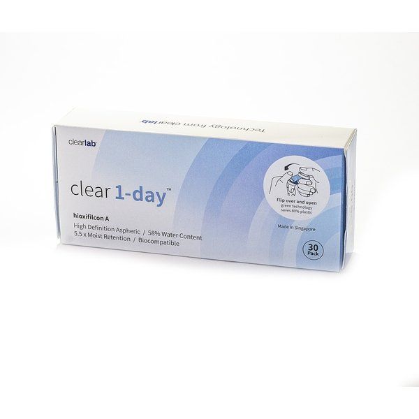 Линзы контактные ClearLab Clear 1-day (8.7/-0,50) 30шт линзы контактные clearlab clear 1 day 8 7 0 50 30шт