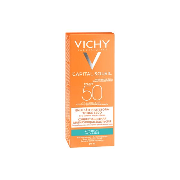 Эмульсия для лица матирующая SPF50 Dry touch Capital Soleil Vichy/Виши 50мл фото №3
