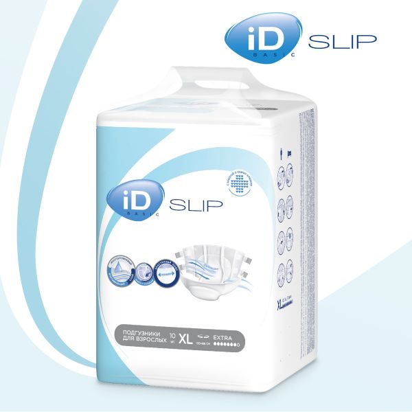 Подгузники для взрослых Slip Basic iD/айДи 2,8л 10шт р.XL фото №6