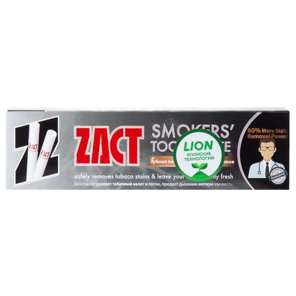 Паста зубная для курящих Zact Thailand Lion/Лайн 100г фото №5