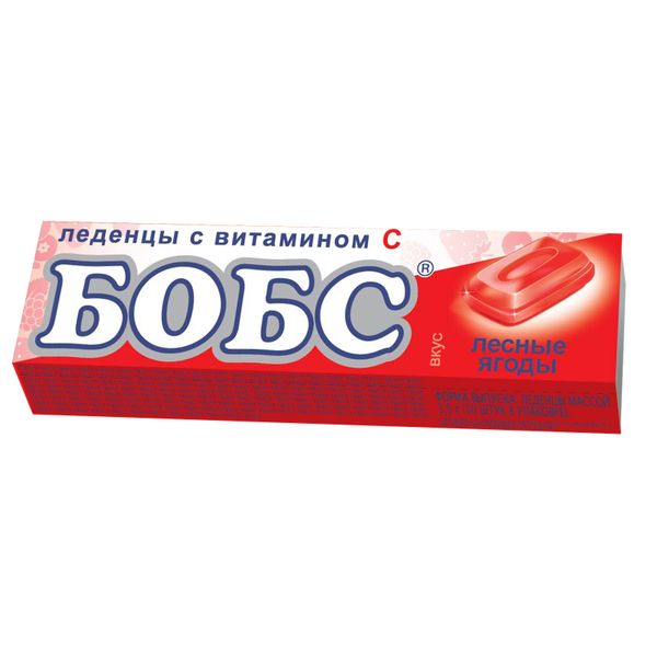 Карамель леденцовая с витамином С Лесные ягоды Бобс 3.5г 10шт МАК-Иваново