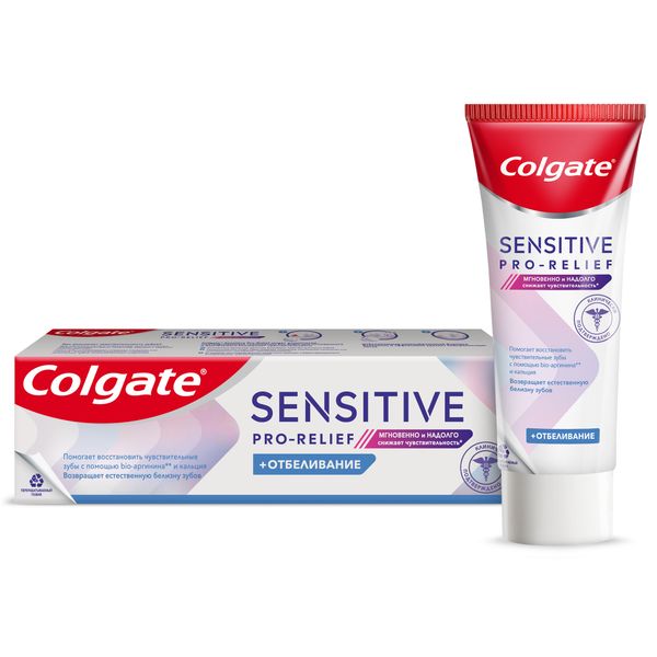 Паста зубная Sensitive Pro-Relief +отбеливание Colgate/Колгейт 75мл з паста колгейт про релиф отбеливание сенсетив 75мл