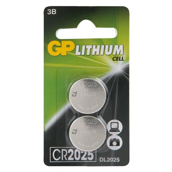 Батарейка литиевая дисковая GP Lithium CR2025 2 шт. блистер