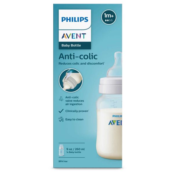 Бутылочка с силиконовой соской из полипропилена с 1 мес. Anti-colic Philips Avent 260мл (SCY103/01) фото №3
