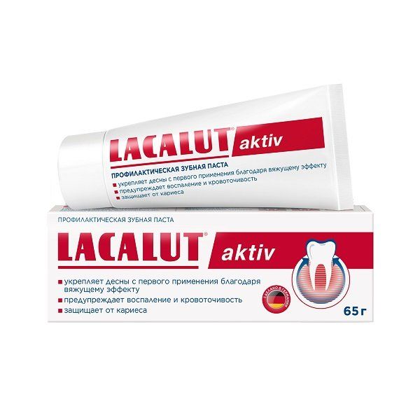 Паста зубная профилактическая Aktiv Lacalut/Лакалют 65г паста зубная aktiv lacalut лакалют 50мл